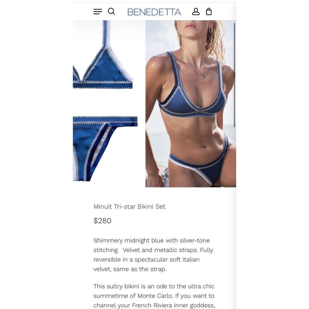 BENEDETTA REVERSIBLE Swimsuit, never worn (tags still on it).